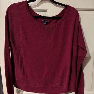 American Eagle Outfitters Deep Red Sweater